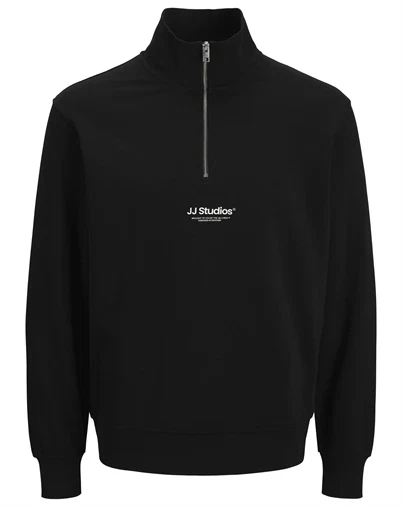 Jack&Jones - JJESoho Quarter Zip Sweater - Black